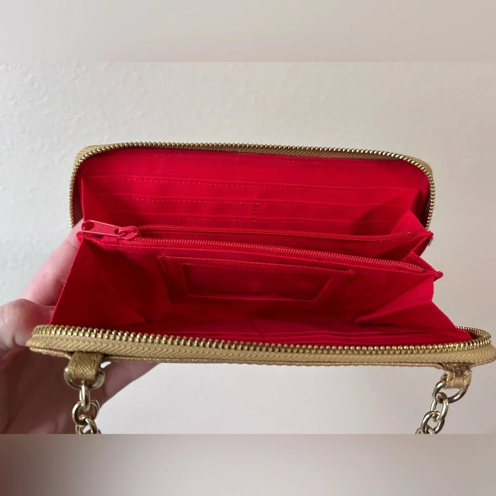 HOBO Bag The Original Gold Crossbody Leather Purse